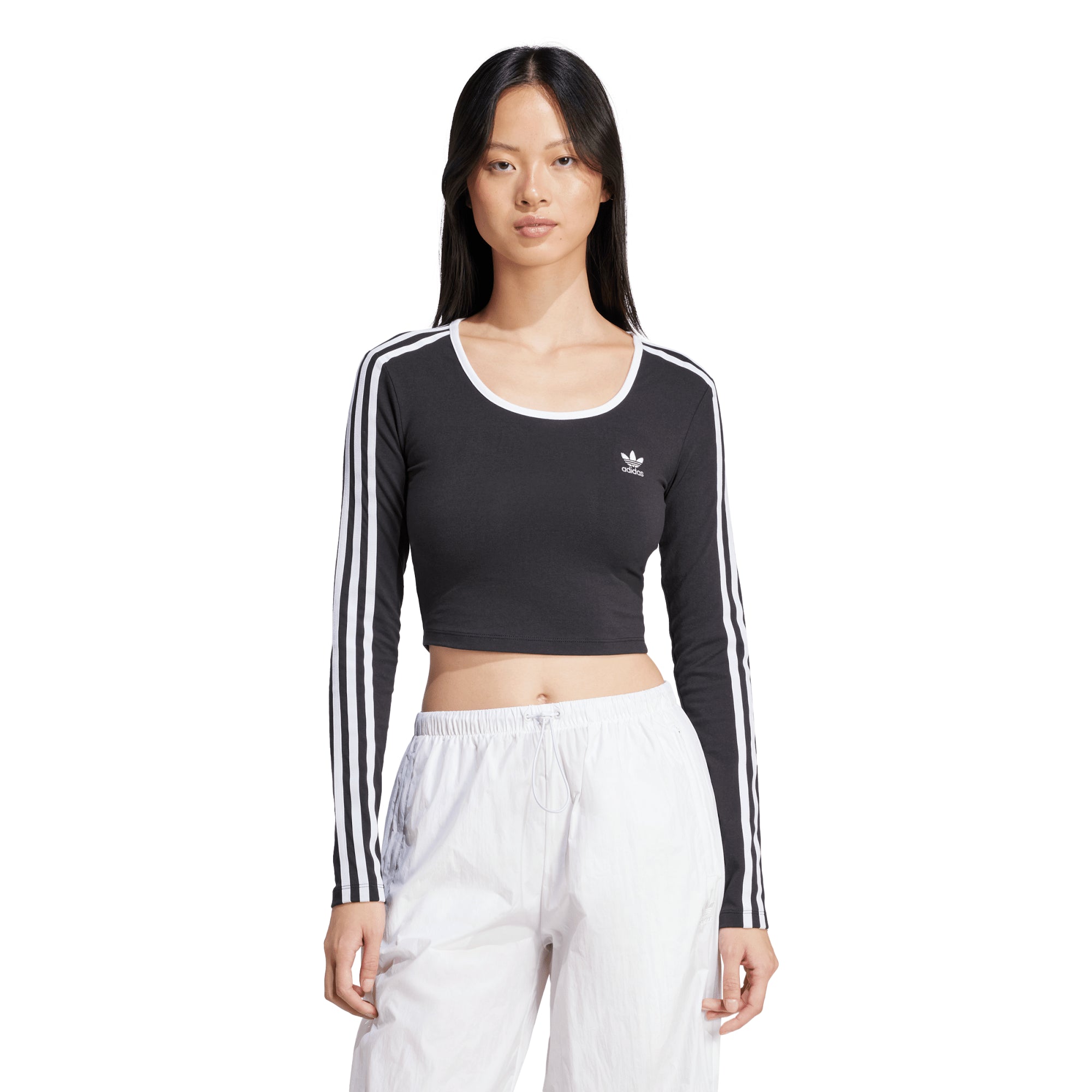 adidas originals JD4624 3S LS CROP - T-shirt