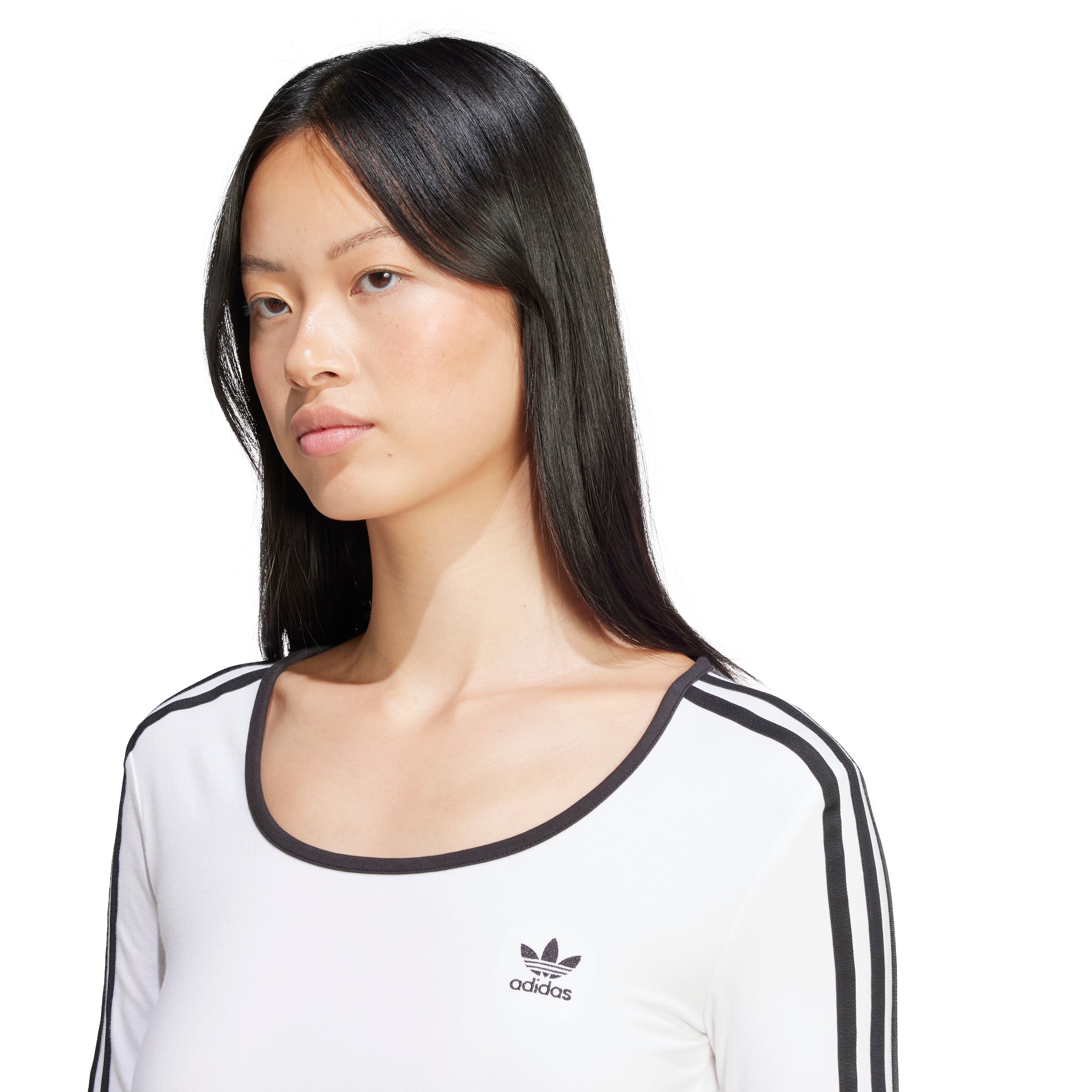 adidas originals JD4625 Maglia adicolor 3-Stripes Long Sleeve Crop - LONG SLEEVE