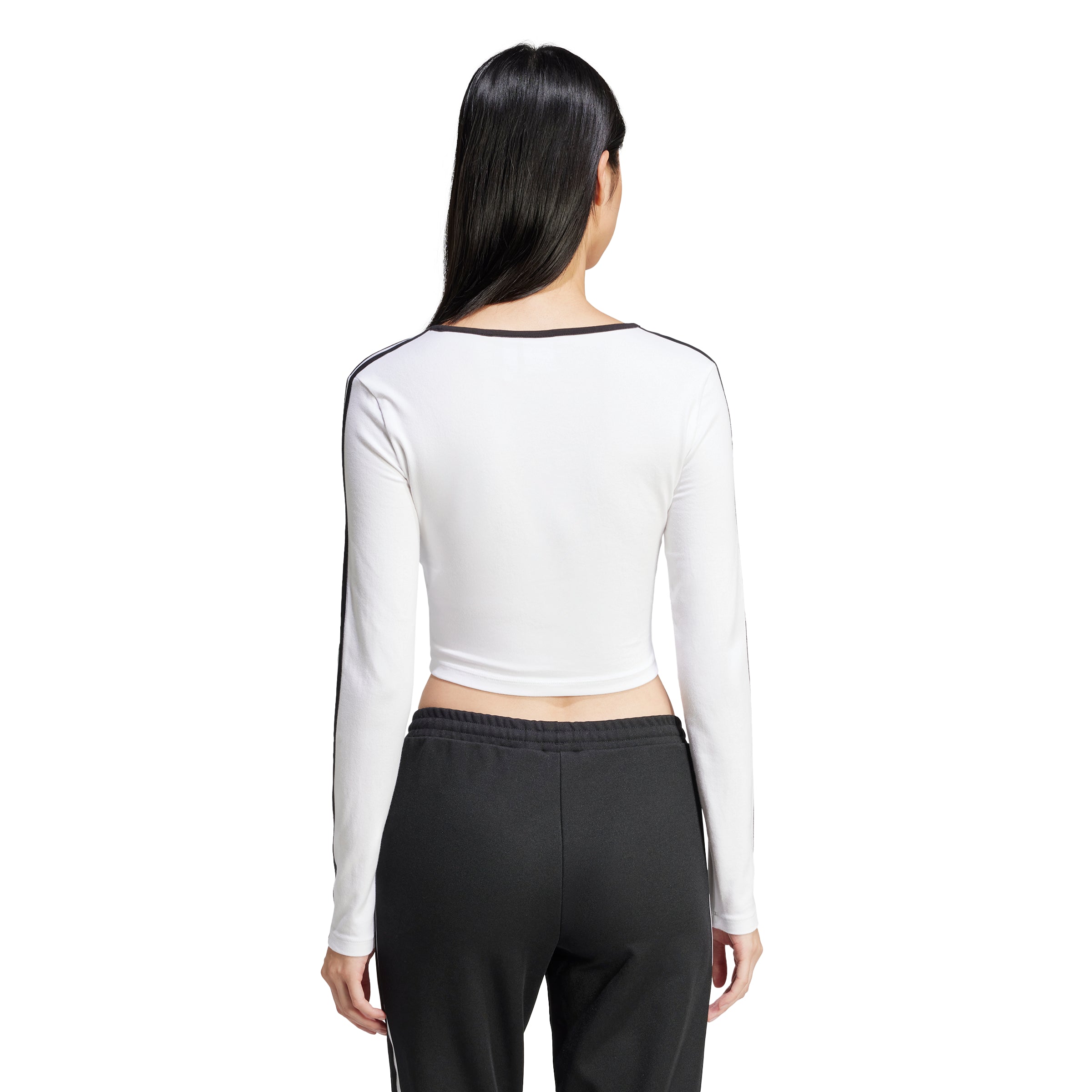 adidas originals JD4625 Maglia adicolor 3-Stripes Long Sleeve Crop - LONG SLEEVE