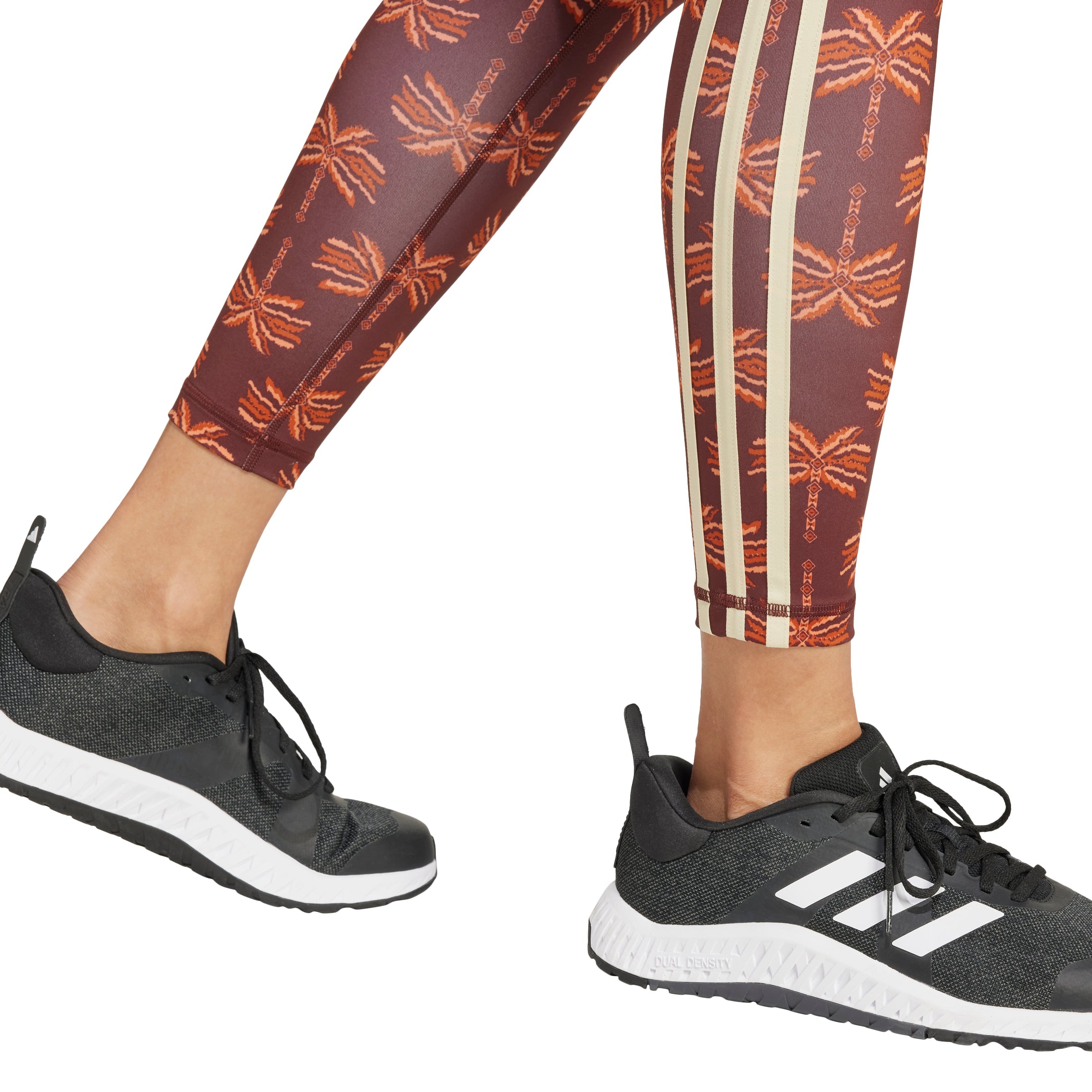 adidas originals JE6450VFARM LEGGINGS MYSBRN/FOXRED/EASYEL - LEGGINGS