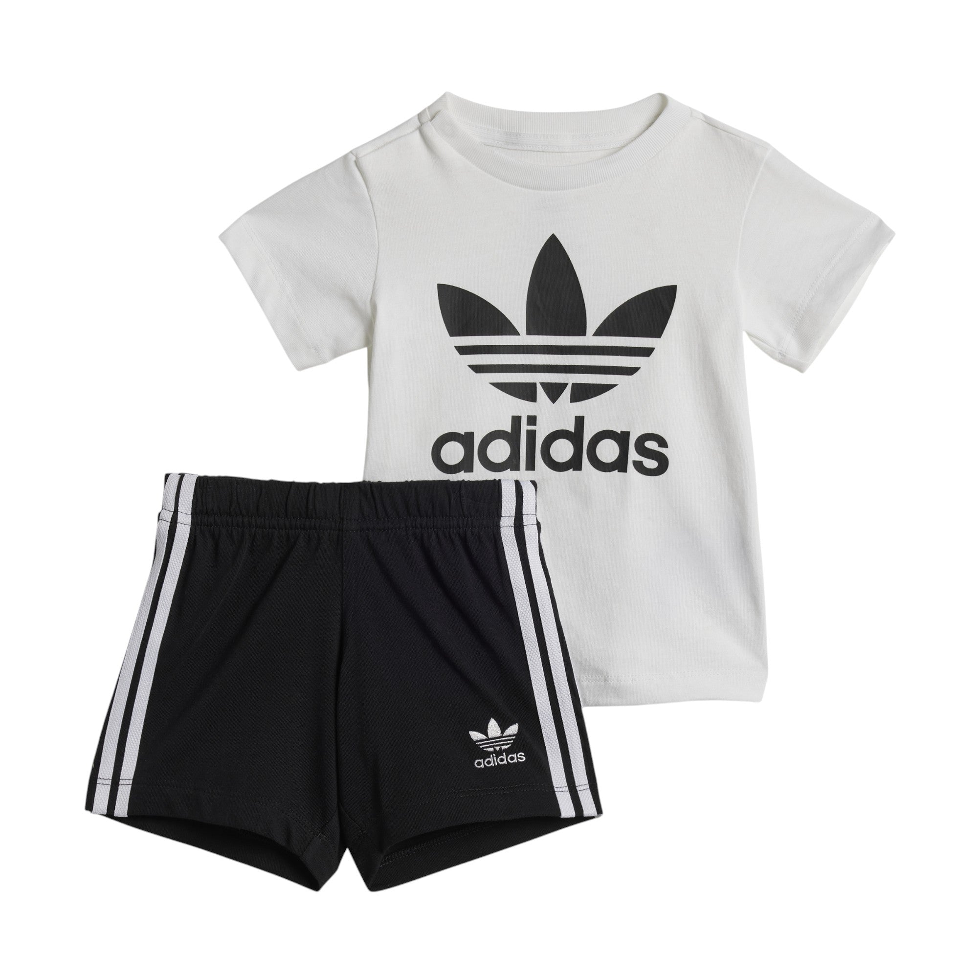 adidas originals SHORT TEE SET BLACK/WHITE JE0521 - Bianco / 6-9 M - Tute