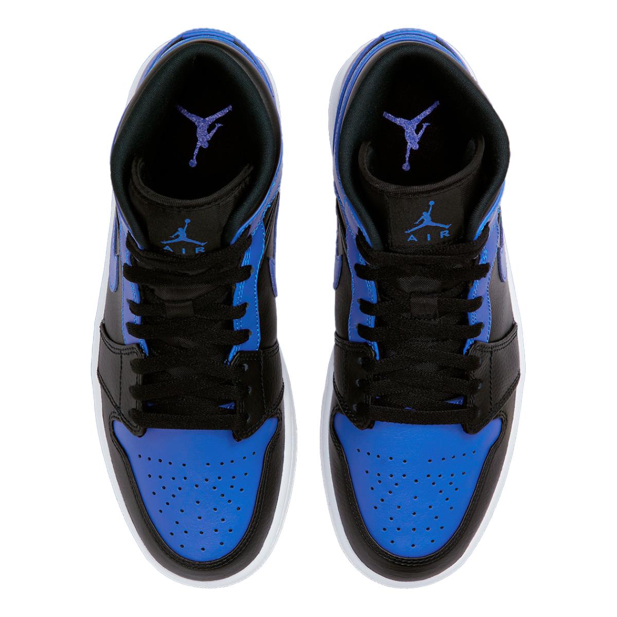 Air Jordan 1 Mid Hyper Royal Tumbled Leather 554724 077 - Scarpe