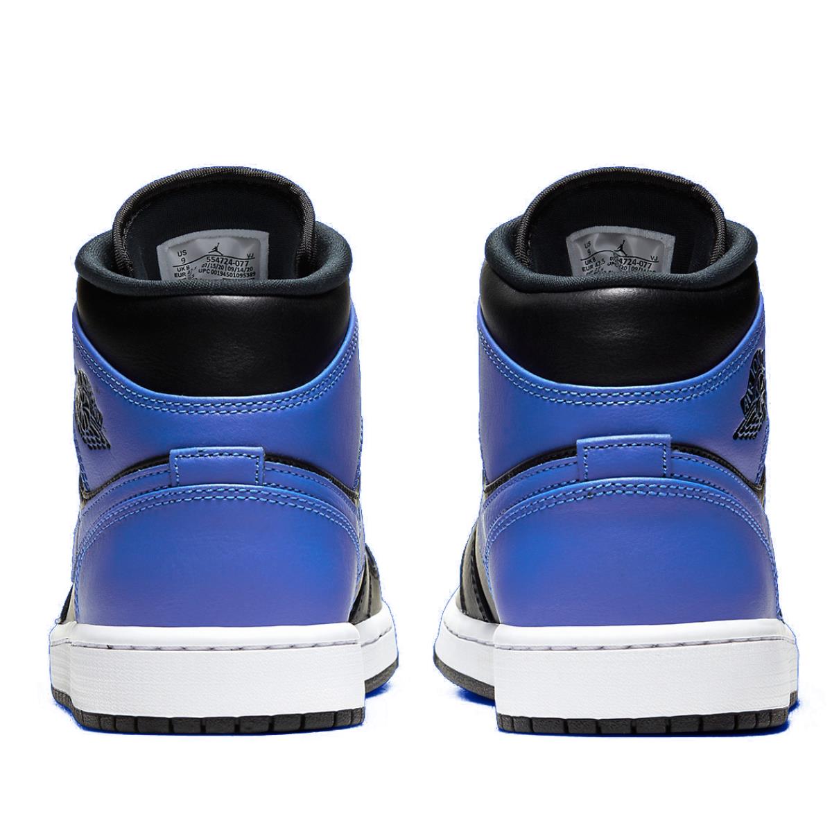 Air Jordan 1 Mid Hyper Royal Tumbled Leather 554724 077 - Scarpe