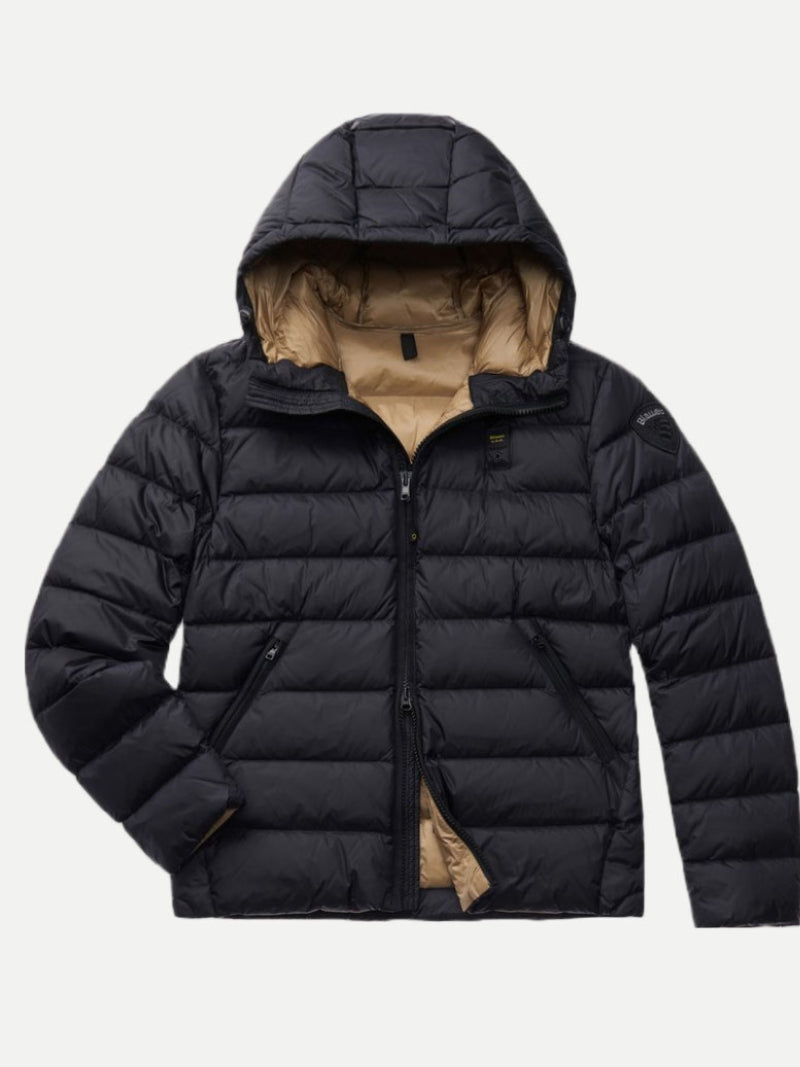 Blauer BLAUER PIUMINO CON CAPPUCCIO SERGIO - Nero / S - Giubbino