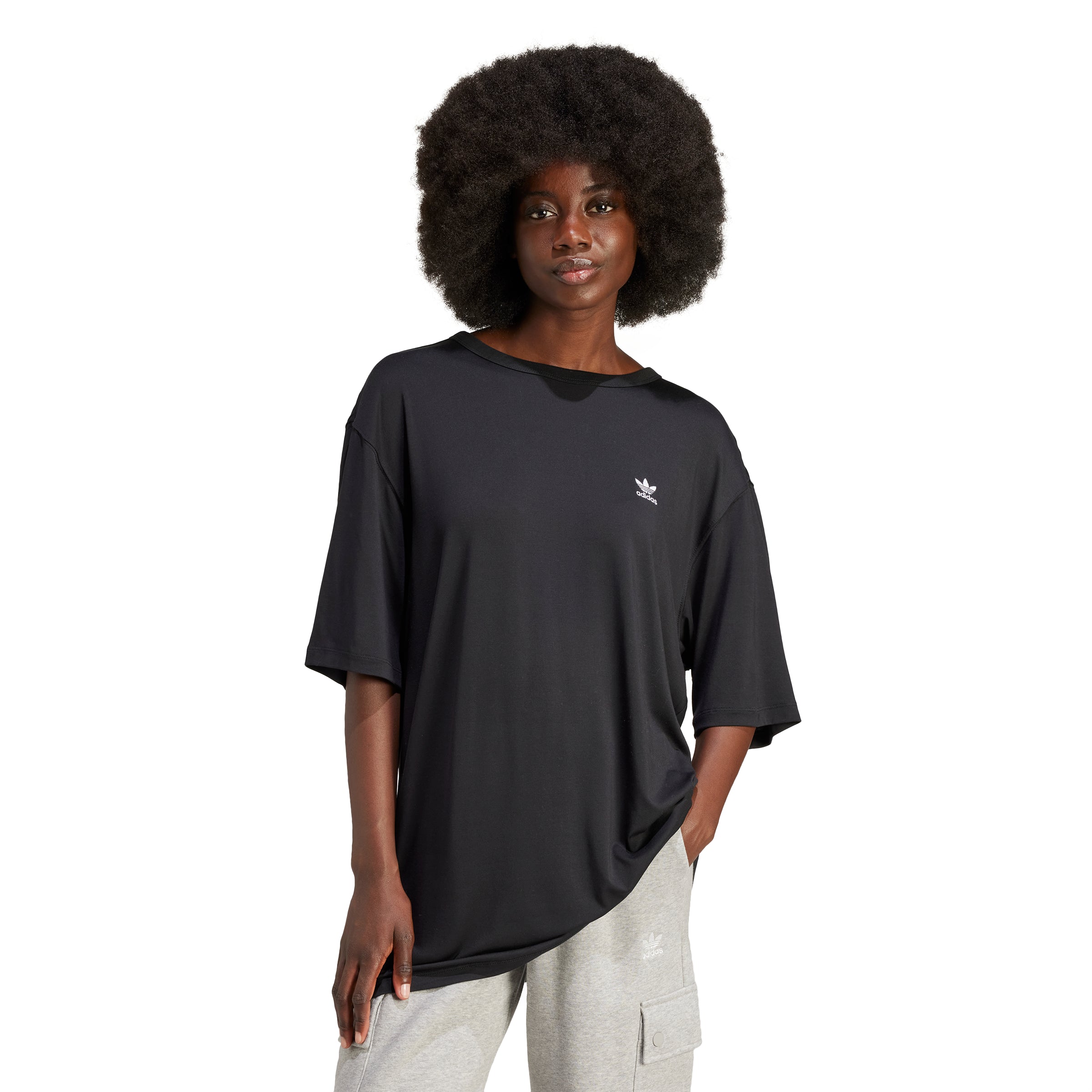 adidas originals IU2408 TREFOIL TEE BLACK - T-shirt