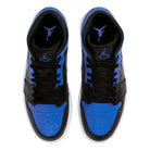 Air Jordan 1 Mid Hyper Royal Tumbled Leather 554724 077 - Scarpe
