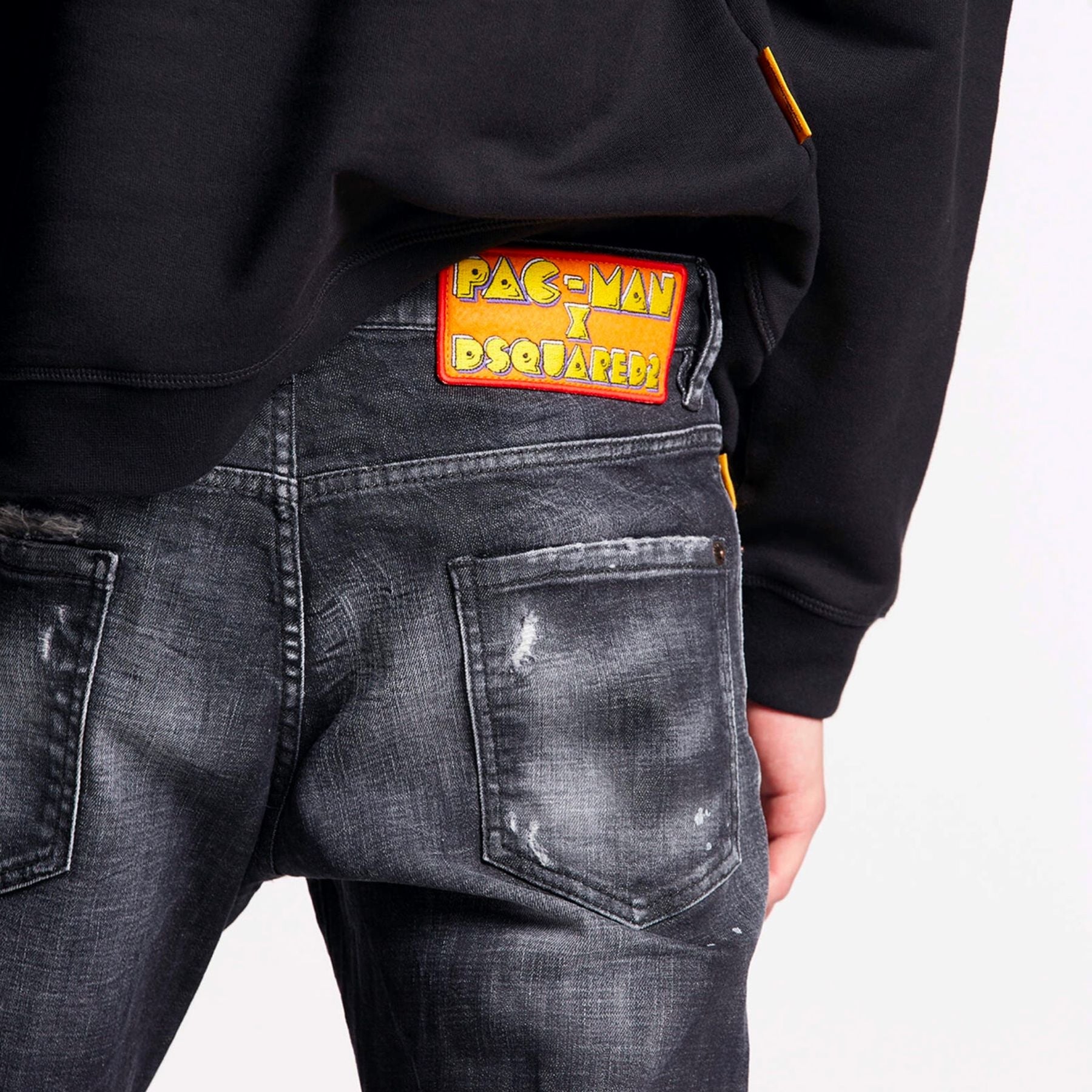 DSQUARED2 PAC-MAN BLACK WASH COOL GUY JEANS - Pantaloni