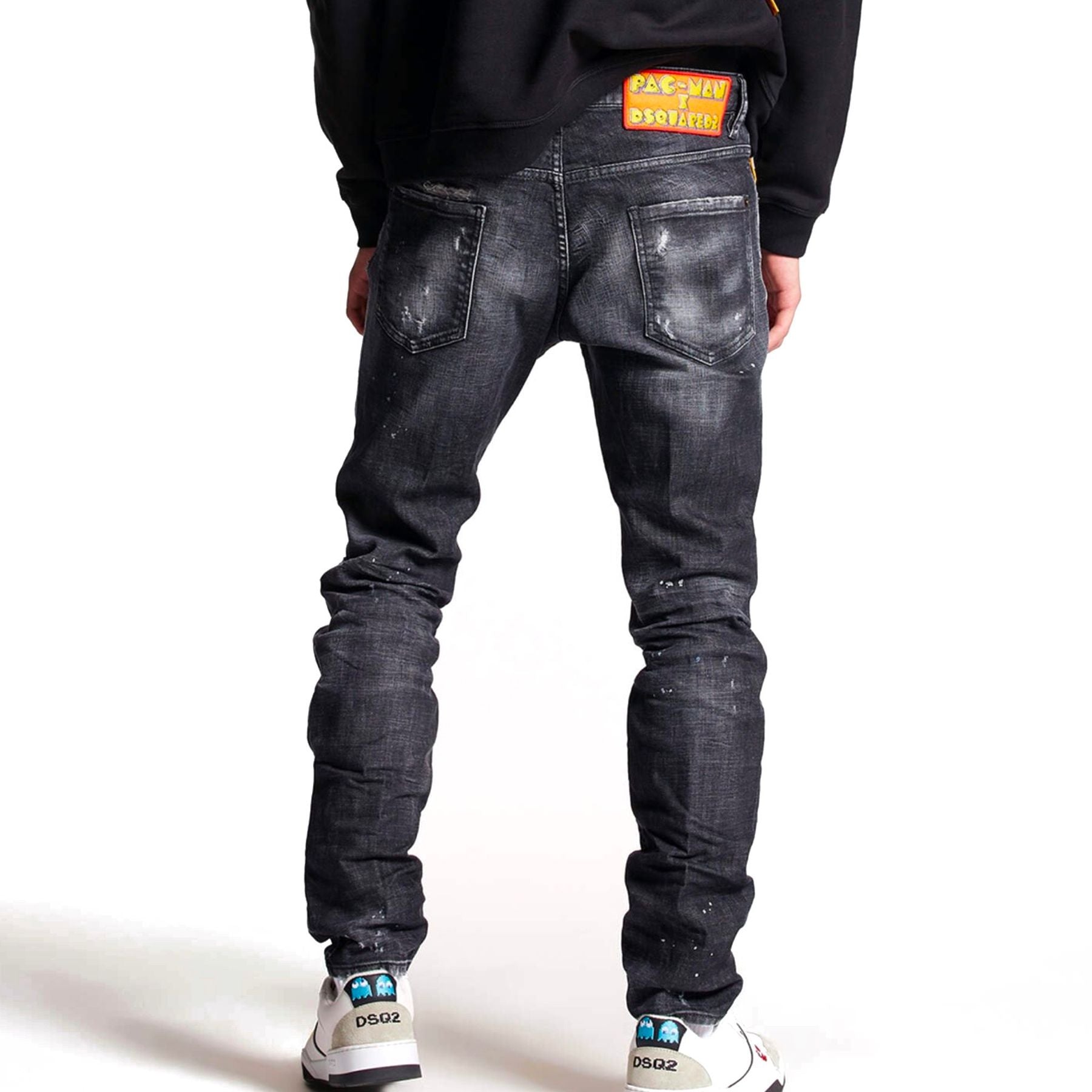 DSQUARED2 PAC-MAN BLACK WASH COOL GUY JEANS - Pantaloni