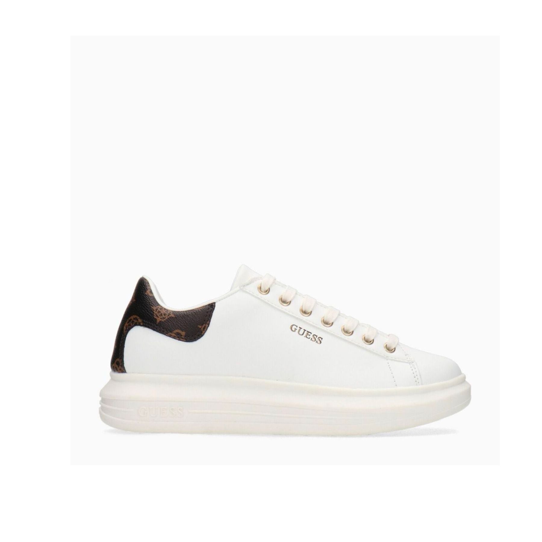 GUESS Sneaker Donna White Brown - Scarpe