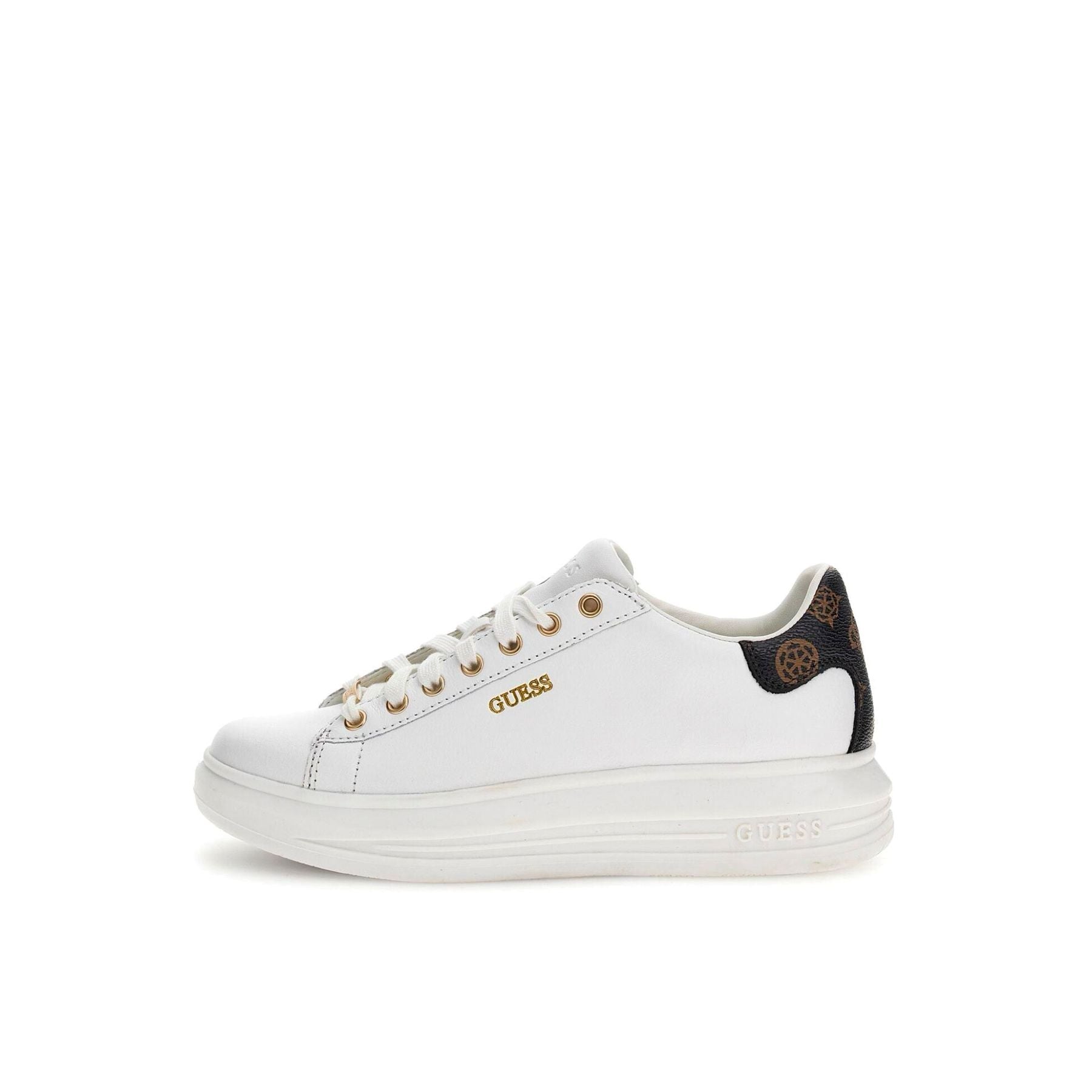 GUESS Sneaker Donna White Brown - Scarpe