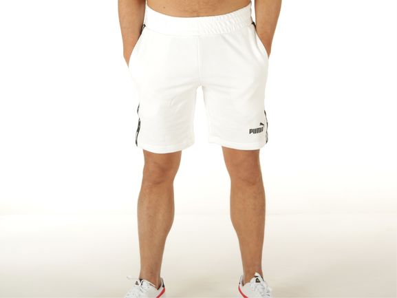 PUMA Puma Ess tape shorts - Bianco / S - Pantaloni